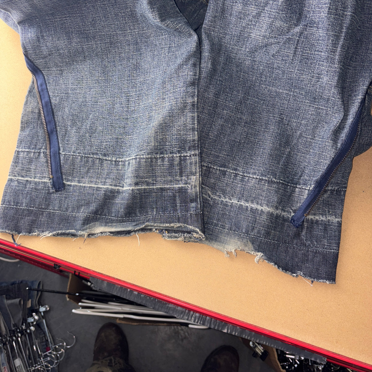 Embroidered Blue Japanese Denim Hip Hop Y2K Baggy Jeans - 38L
