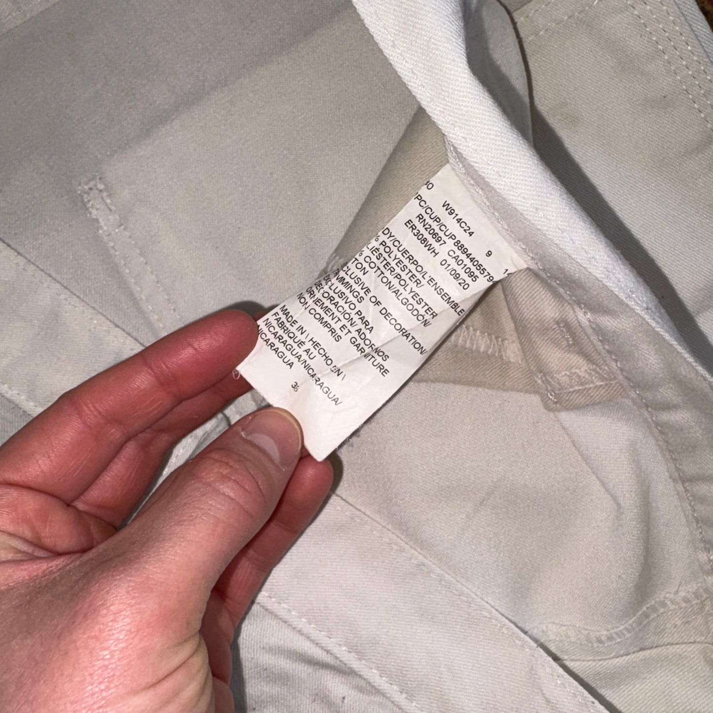 Vintage Dickies Workwear Carpenter Baggy White Shorts - 38