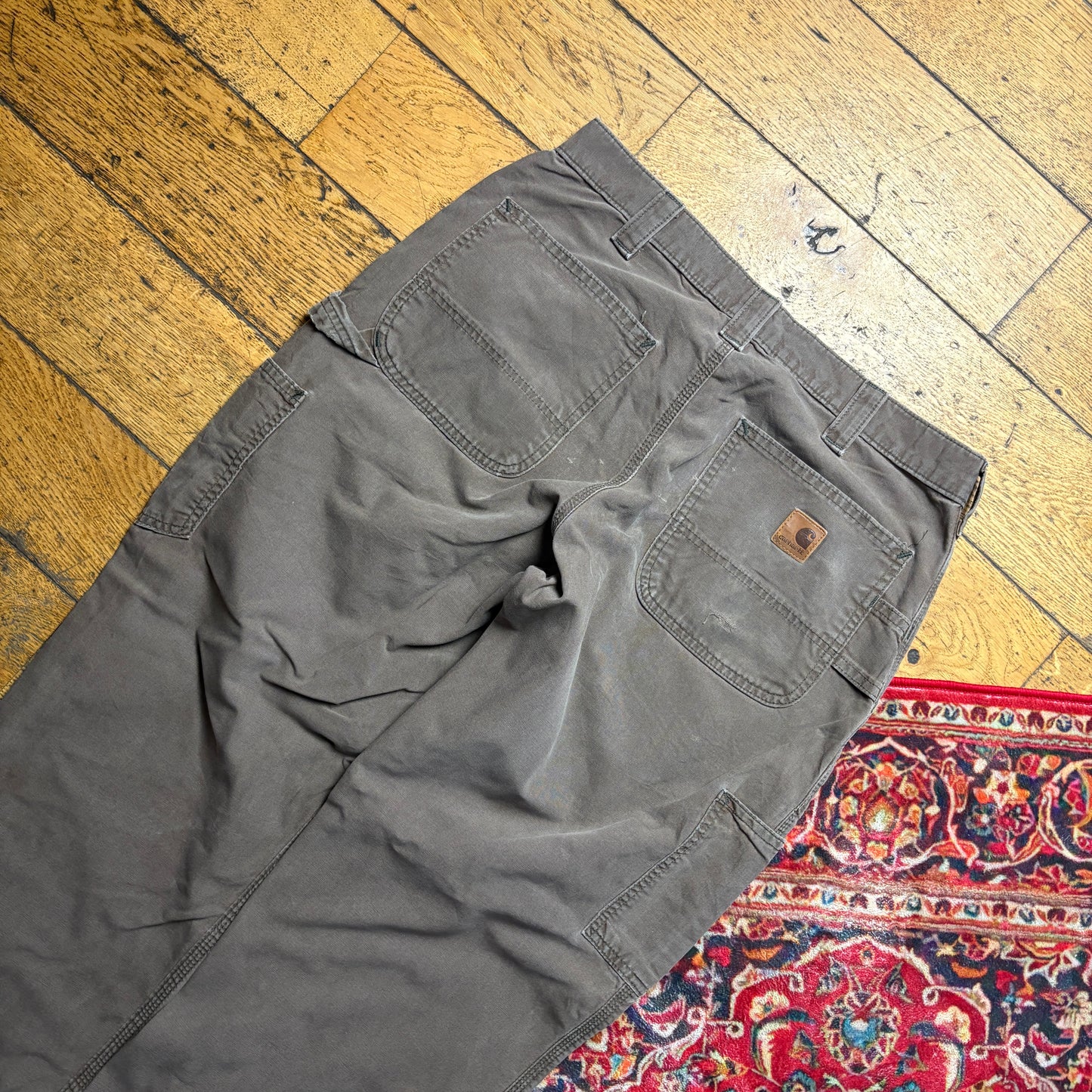 Vintage Carhartt Workwear Carpenter Brown Baggy Trousers - 33S