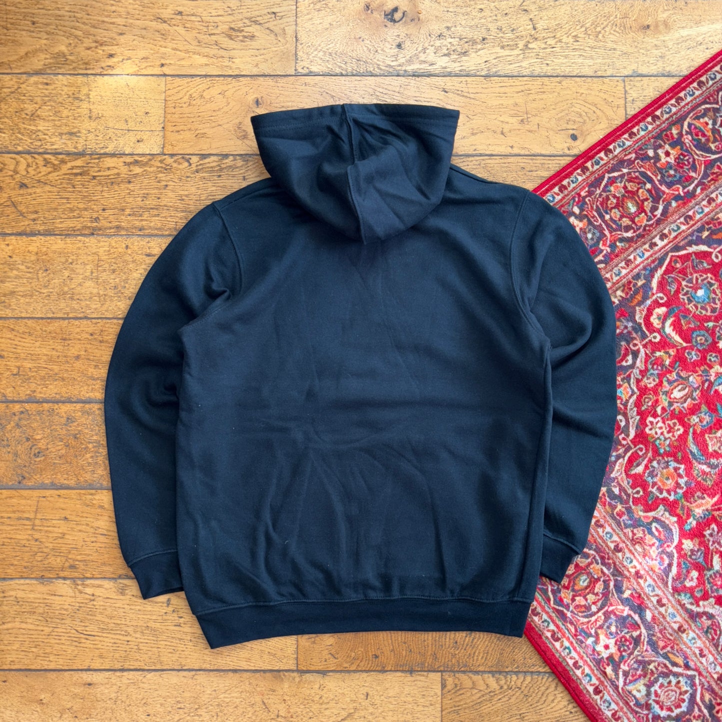 Vintage Ralph Lauren Black Embroidered Hoodie Sweatshirt - S