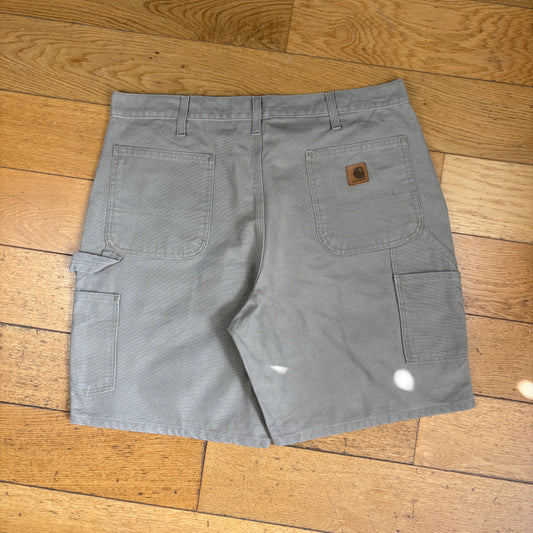 Vintage Carhartt Cream Workwear Baggy Carpenter Shorts - 38
