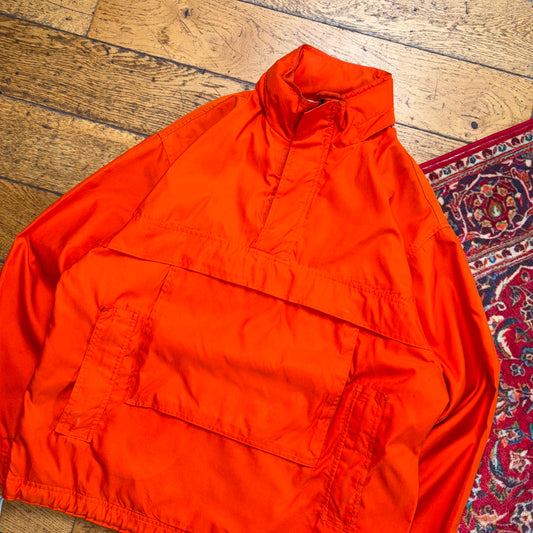 Vintage Gap Orange Pullover Kangaroo Pocket Sailing Jacket - M