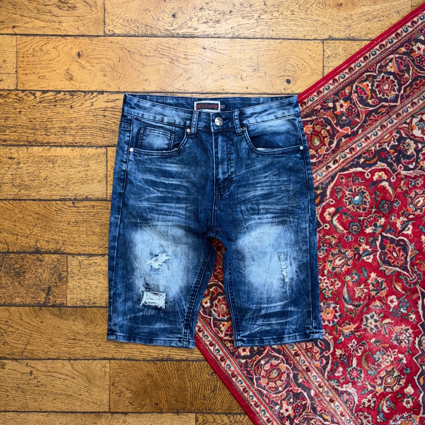 Vintage Blue Denim Shorts - 32