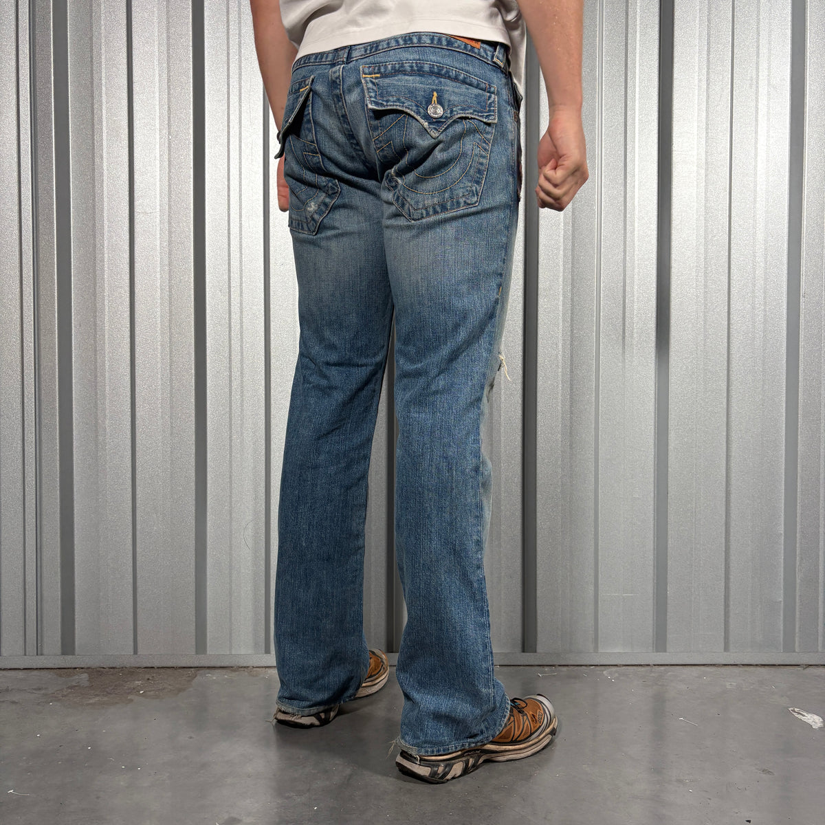 True Religion Embroidered Bootcut Billy Blue Y2K Jeans - 32R