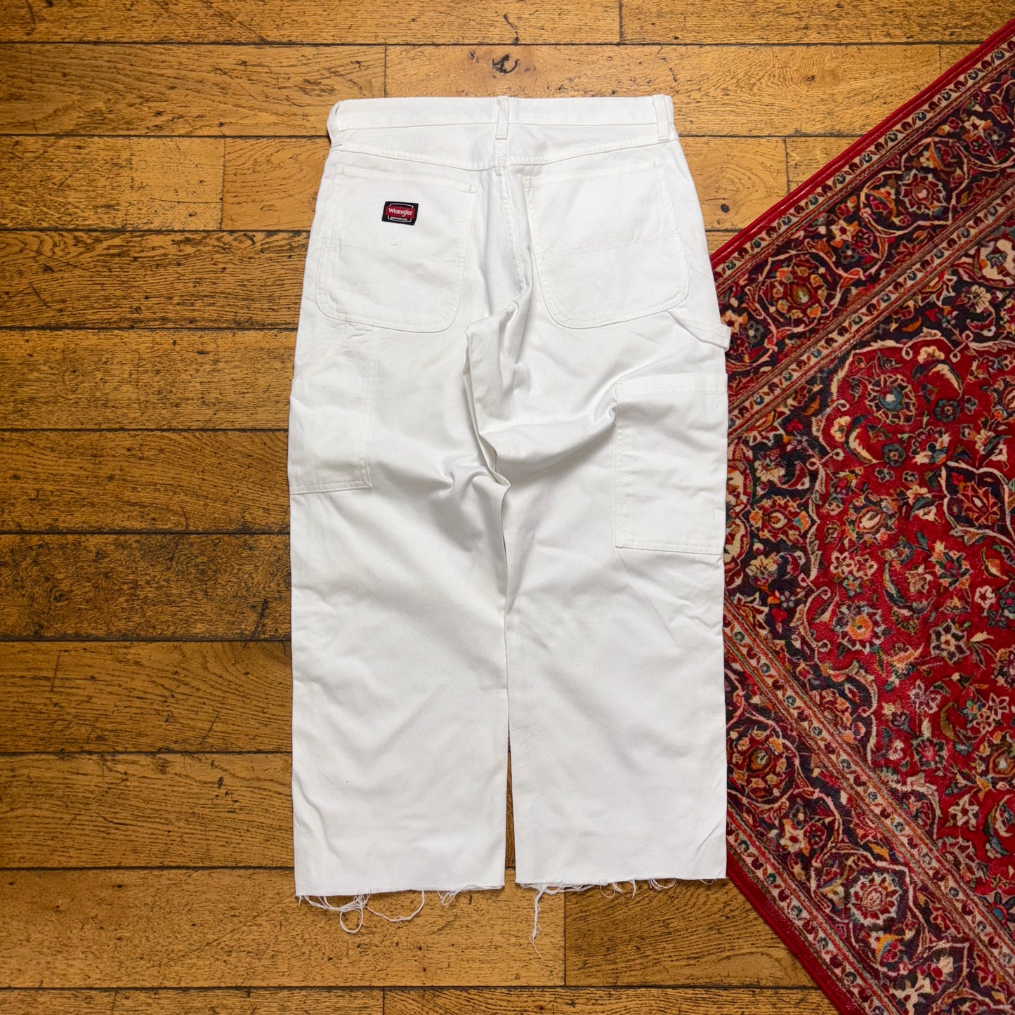Vintage Wrangler White Carpenter Workwear Baggy Trousers - 33S