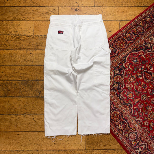 Vintage Wrangler White Carpenter Workwear Baggy Trousers - 33S