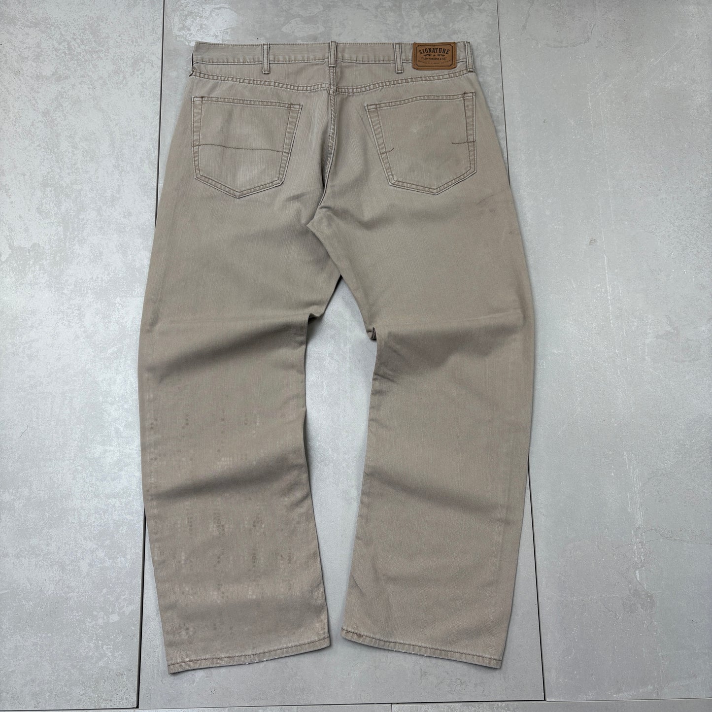 Vintage Levis Baggy Cream Chino Denim Jeans - 38