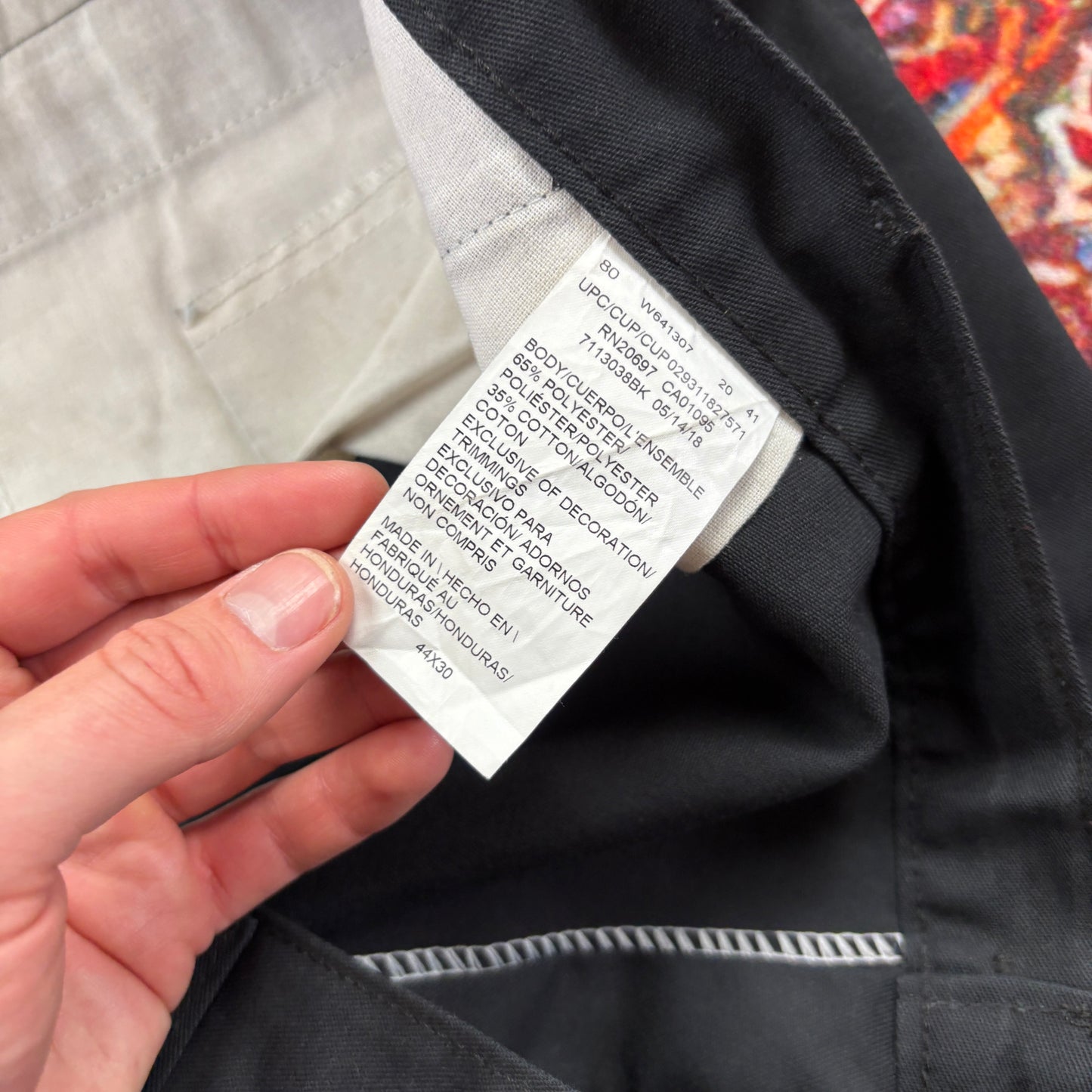 Vintage Dickies 874 Black Cargo Baggy Skate Trousers - 44
