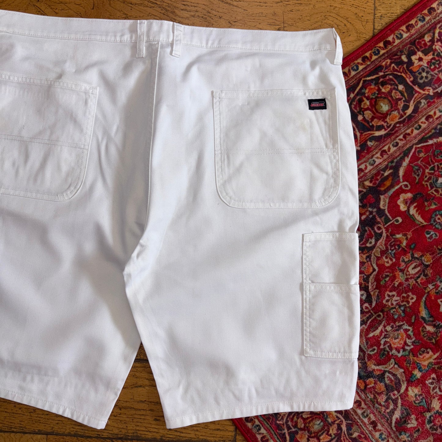 Vintage Dickies Workwear White Carpenter Baggy Shorts - 44