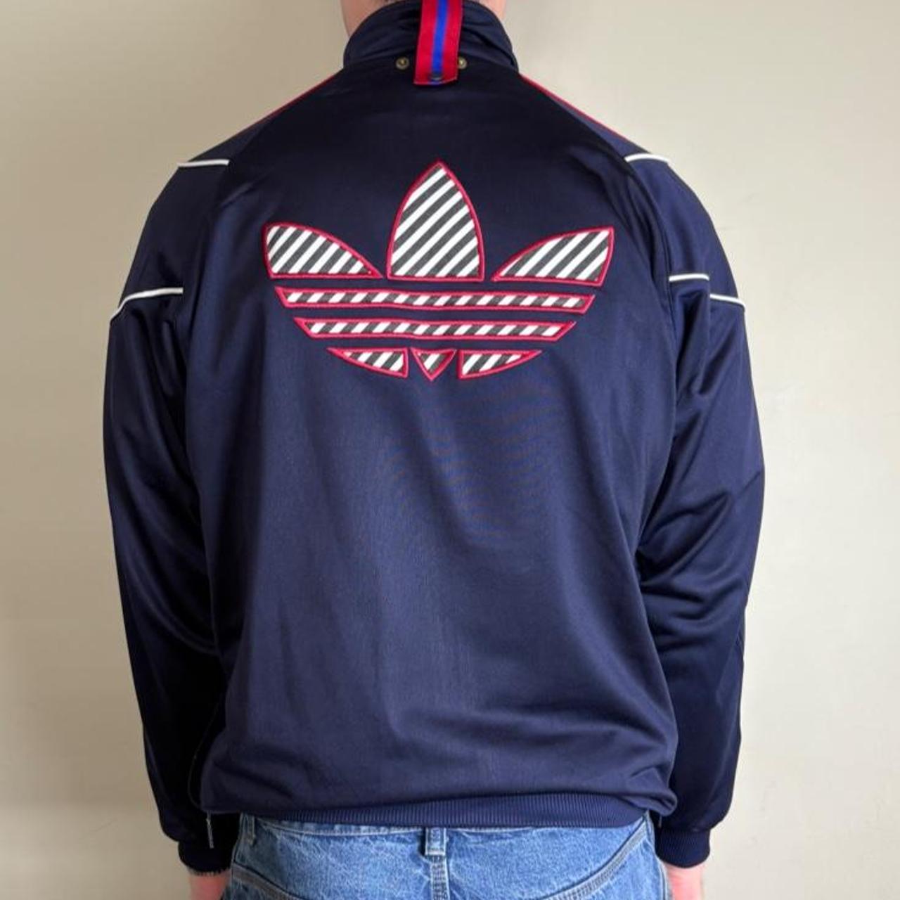 Vintage Adidas 90s Navy Blue Track Jacket - L