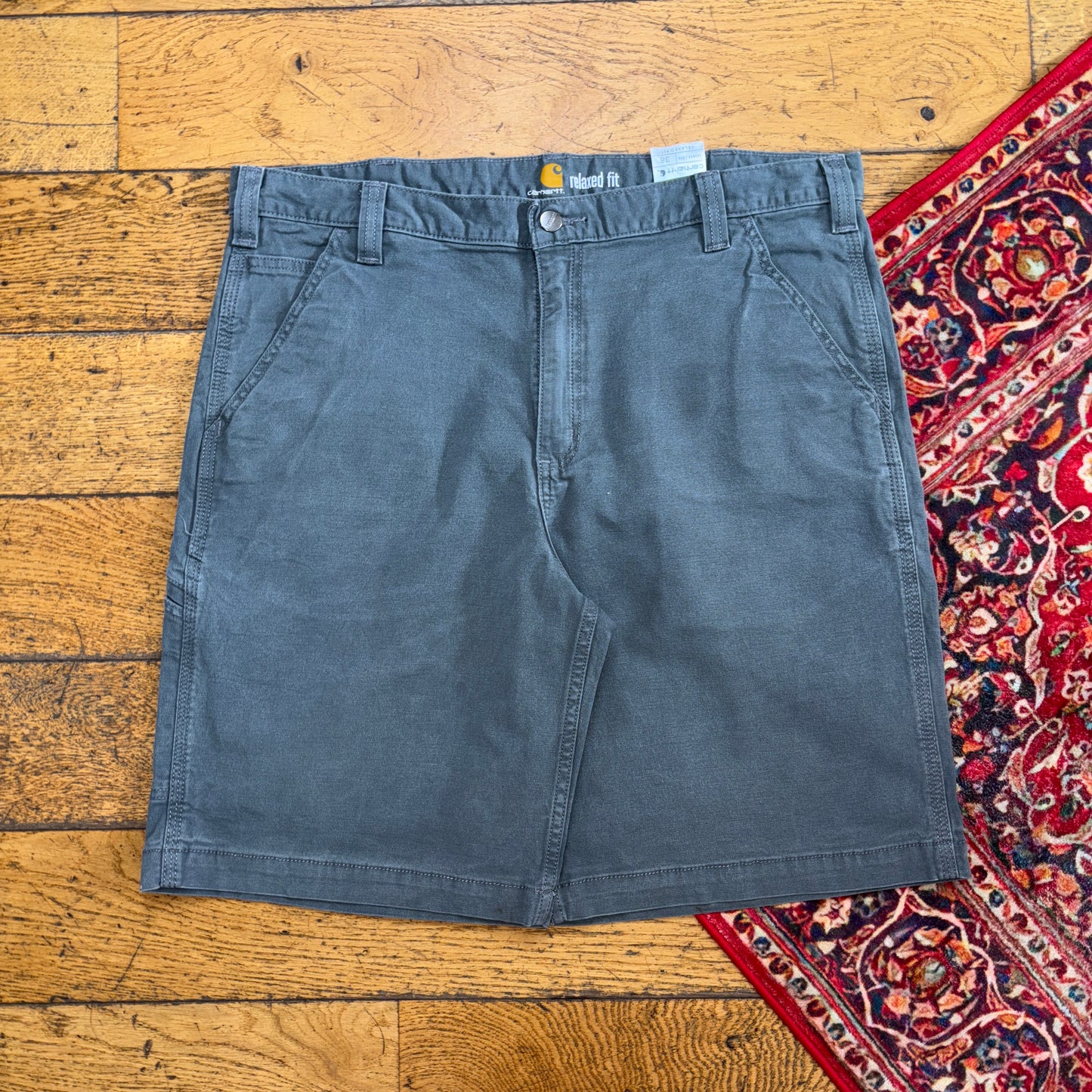 Vintage Carhartt Grey Workwear Baggy Carpenter Shorts - 38