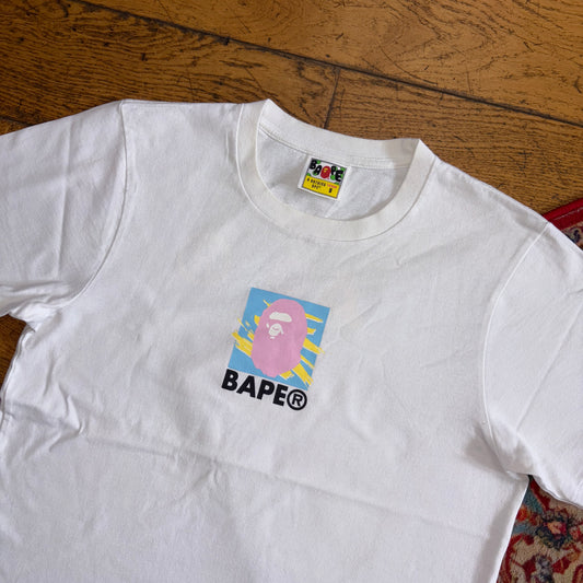 Vintage Bape Bathing Ape White Womens Graphic T-Shirt - S