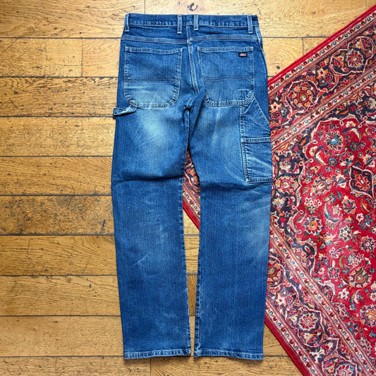 Vintage Dickies Workwear Carpenter Straight Blue Jeans - 36R