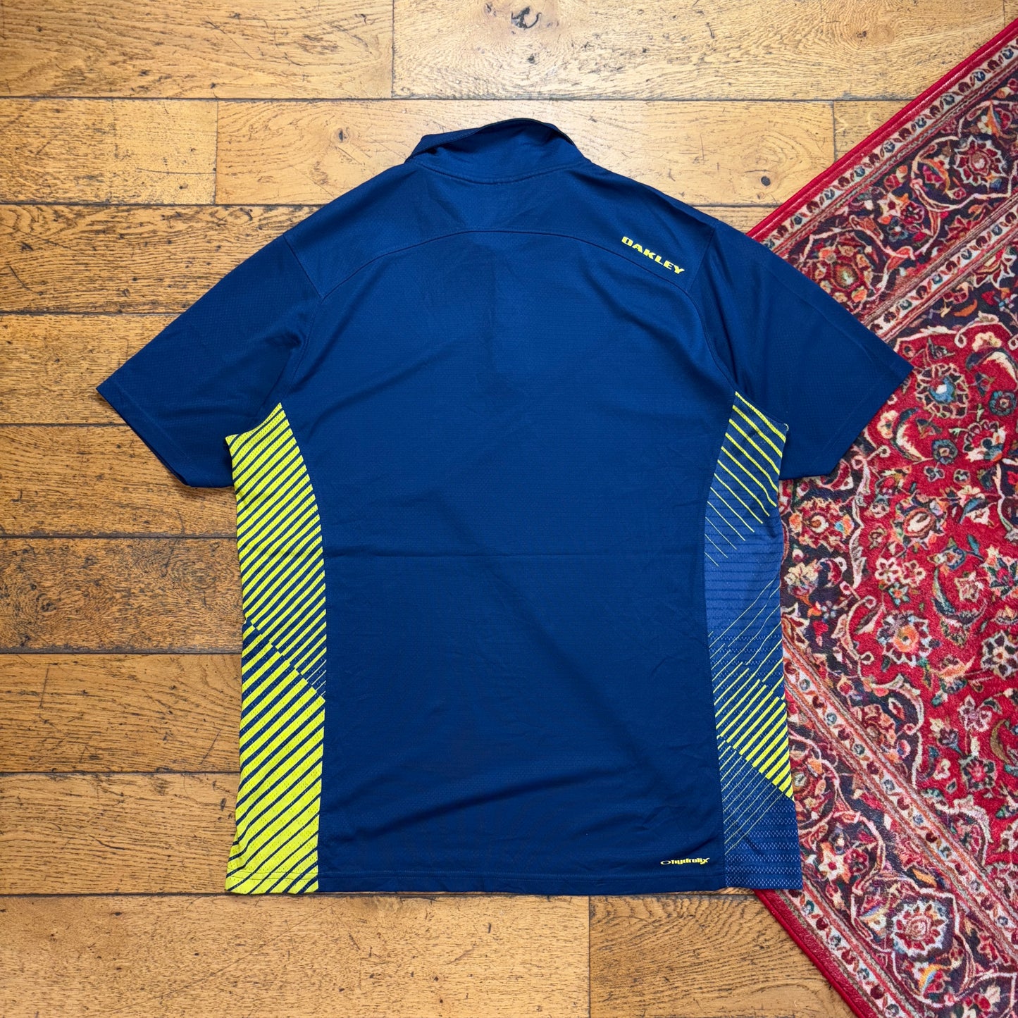 Vintage Oakley Blue Sport Golf Polo Shirt - XL