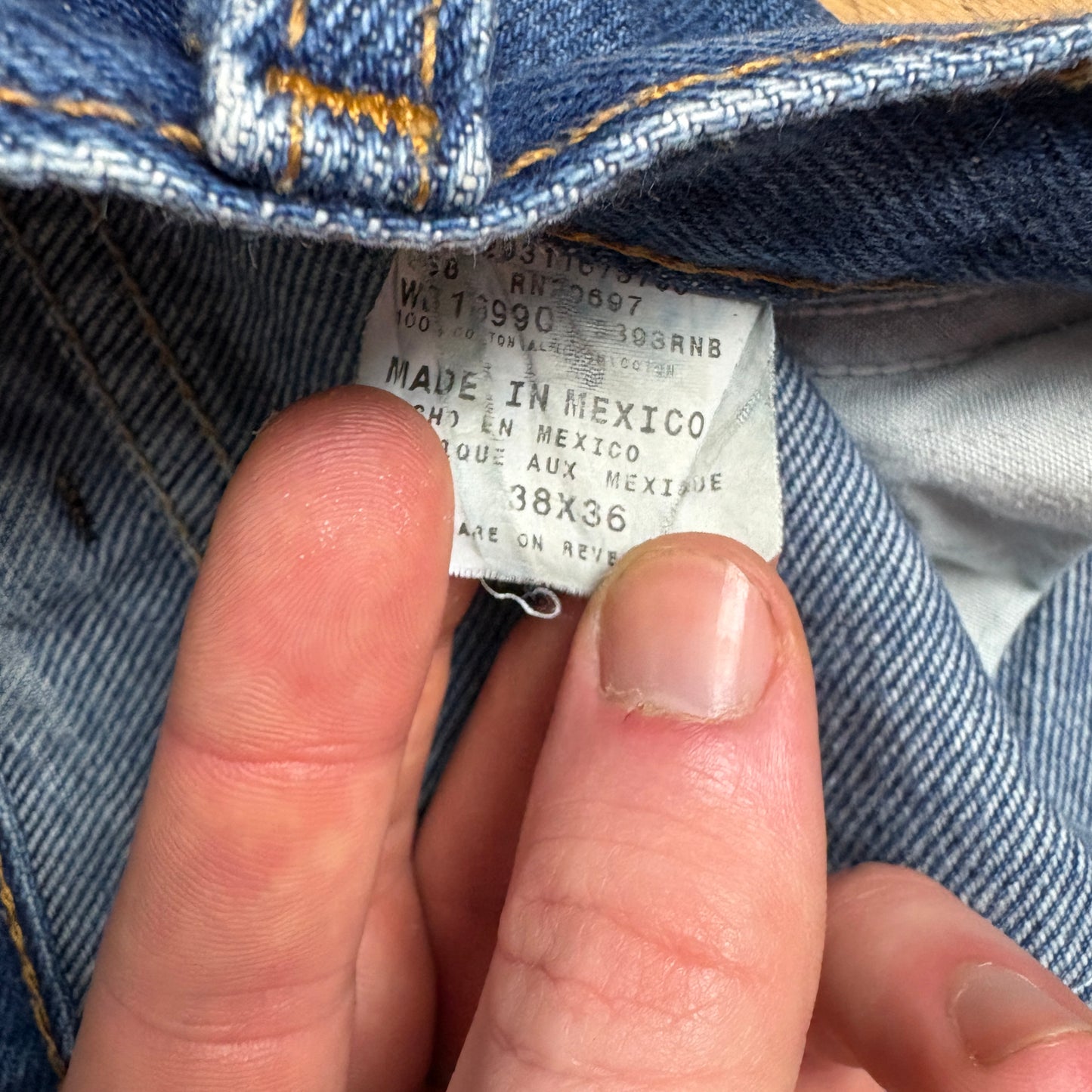 Vintage Dickies Workwear Carpenter Baggy Blue Jeans - 38L