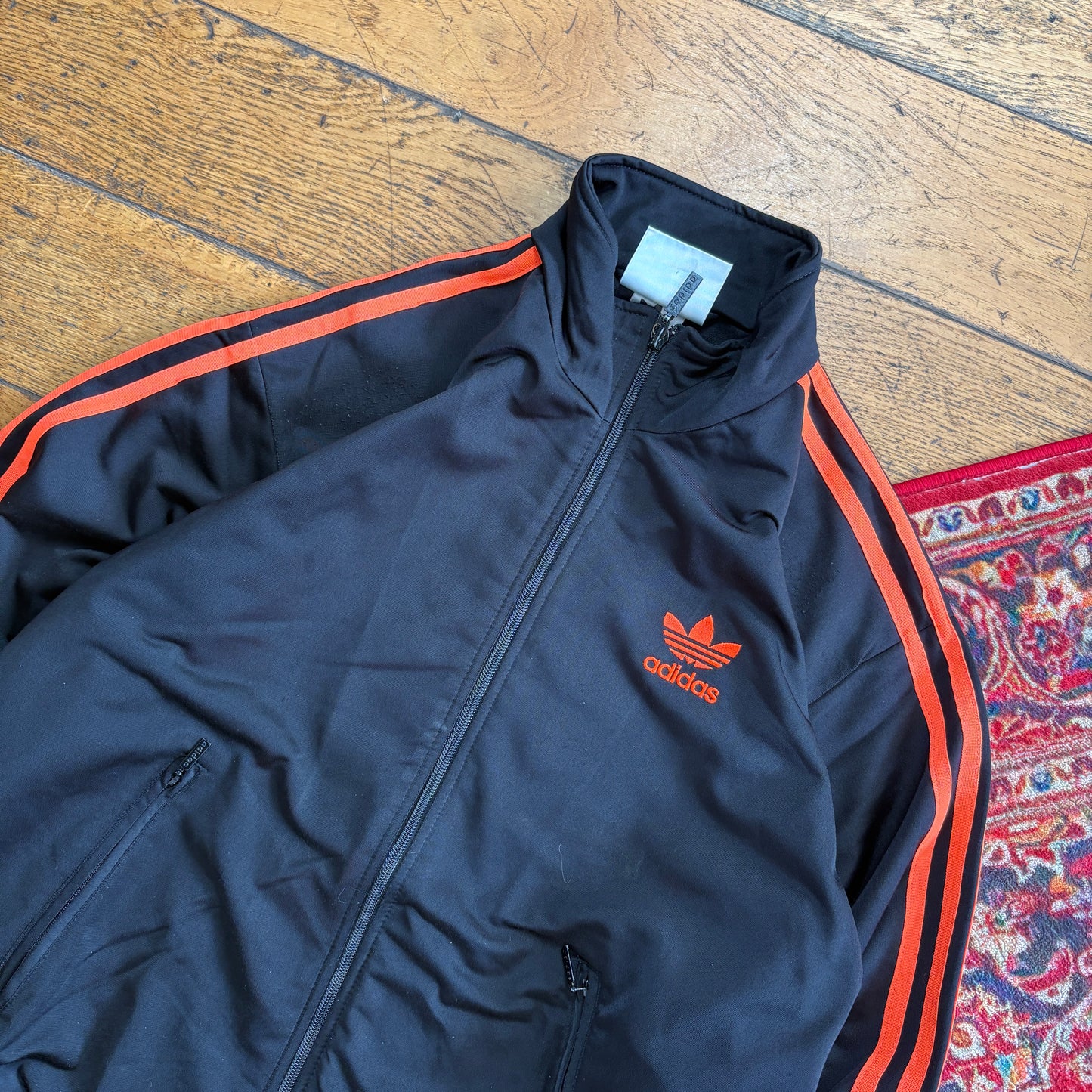 Vintage 90s Adidas Black Tracksuit Track Shell Windbreaker Jacket - XS