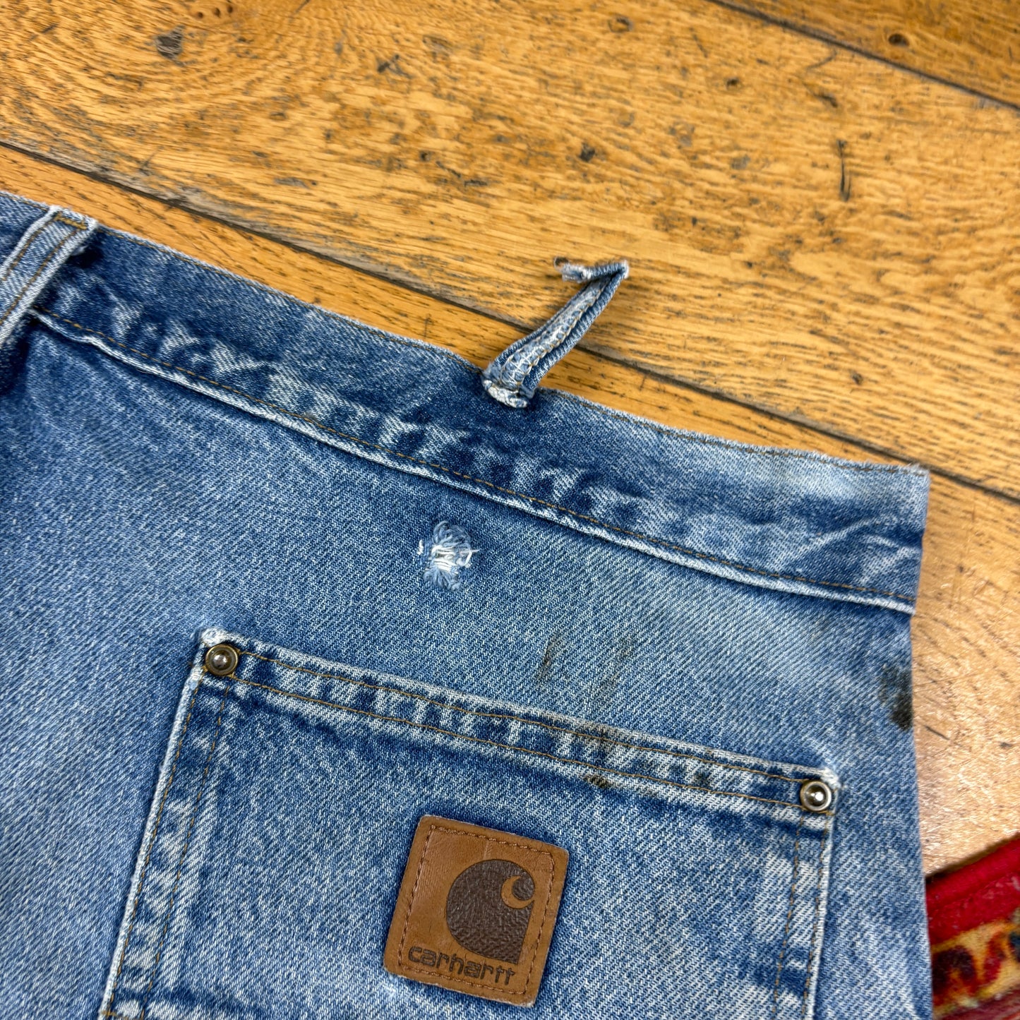 Vintage Carhartt Double Knee Blue Workwear Carpenter Baggy Trousers -