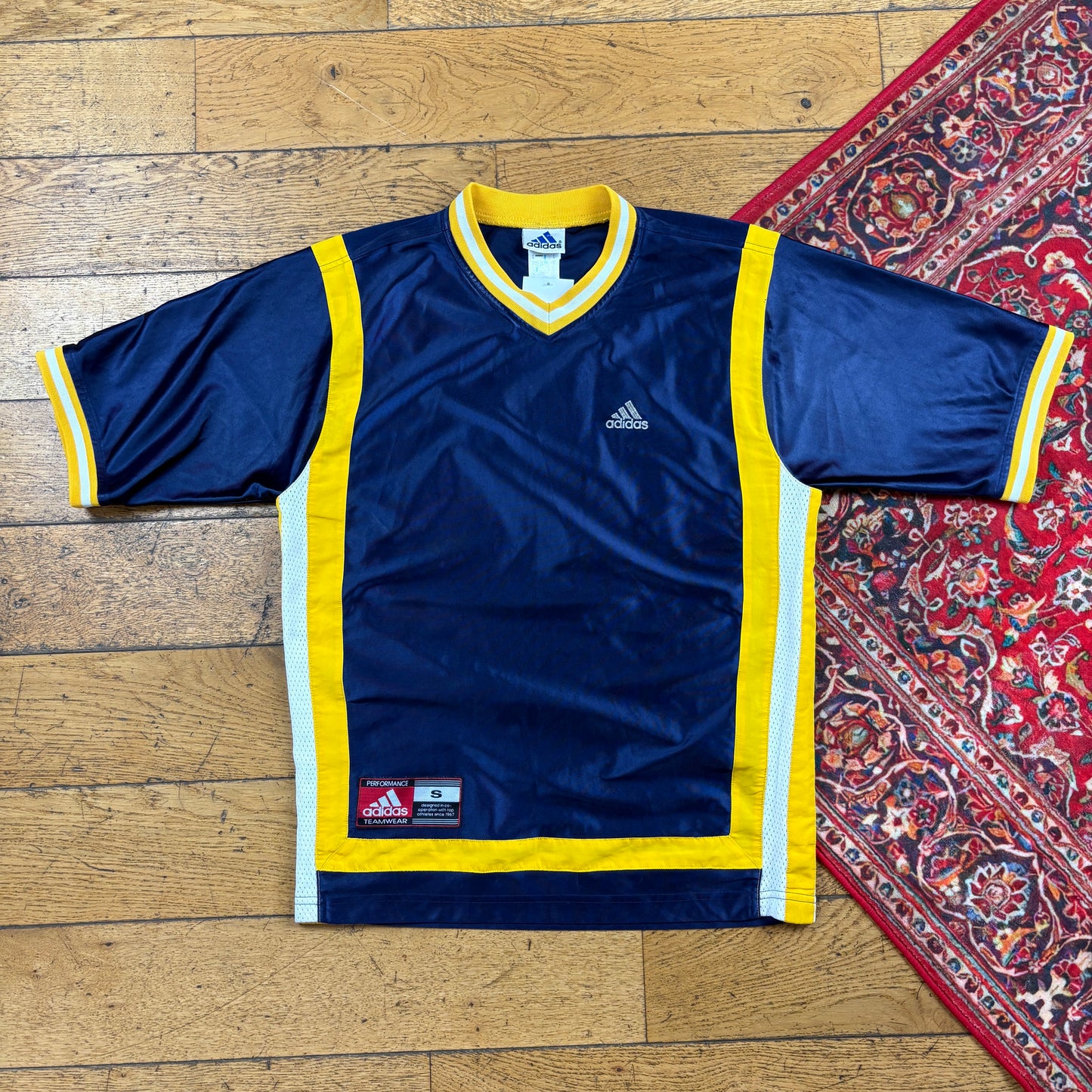 Vintage 90s Adidas Navy Basketball T-Shirt - S