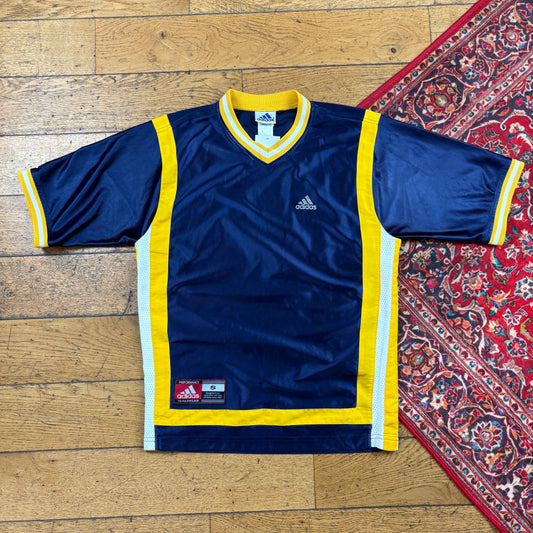 Vintage 90s Adidas Navy Basketball T-Shirt - S
