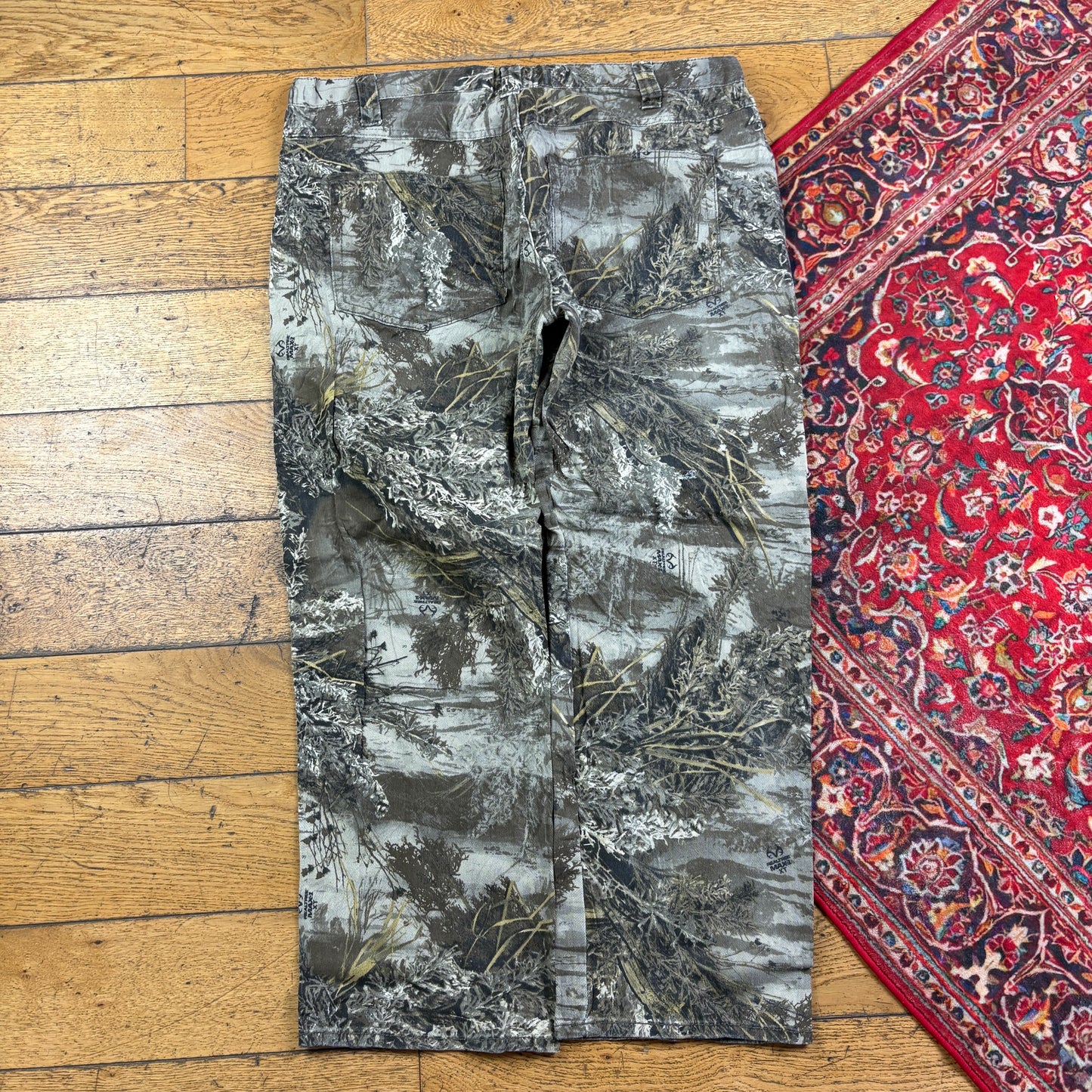 Vintage Real Tree Camo Green Hunting Workwear Trousers - 38