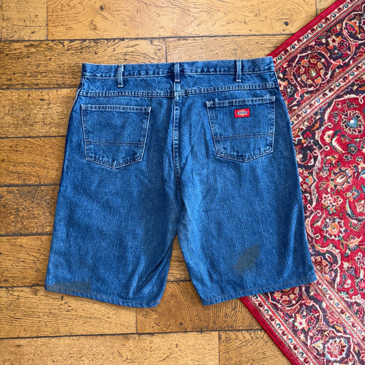 Vintage Dickies Workwear Carpenter Blue Baggy Shorts - 38