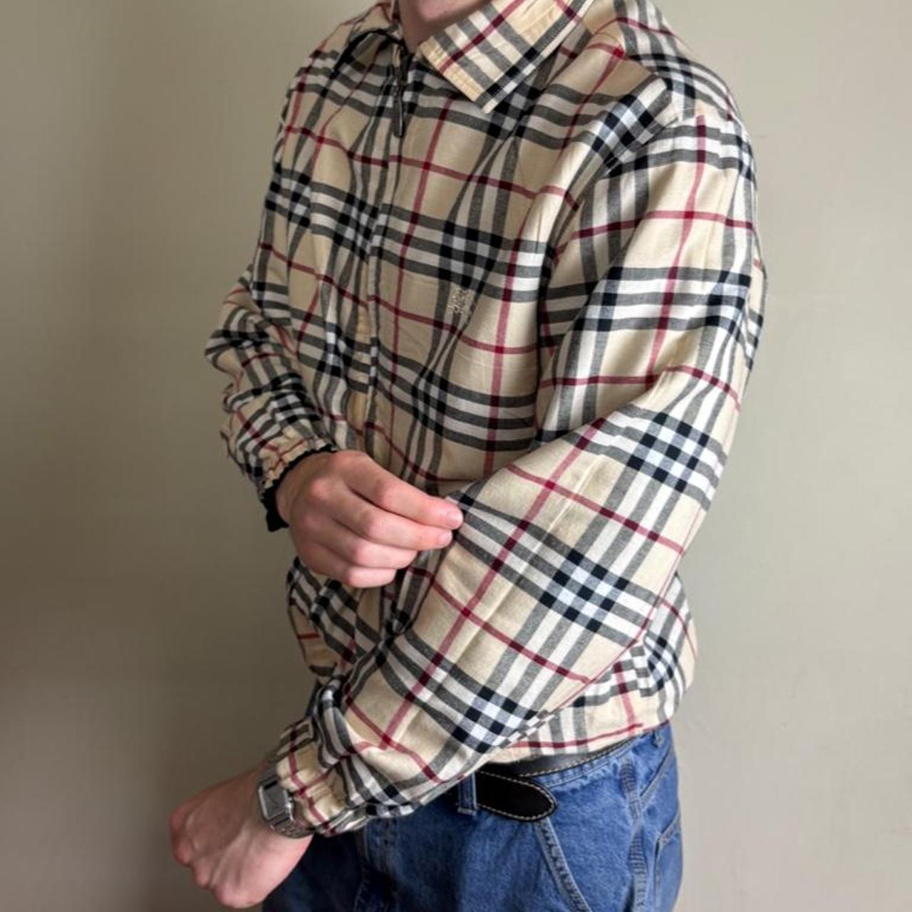 Vintage Burberry Reverisble Nova Check Black Harrington Jacket - M