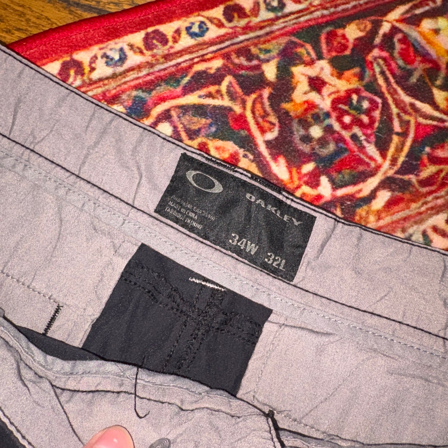 Vintage Oakley Embroidered Black Golf Straight Trousers - 36R