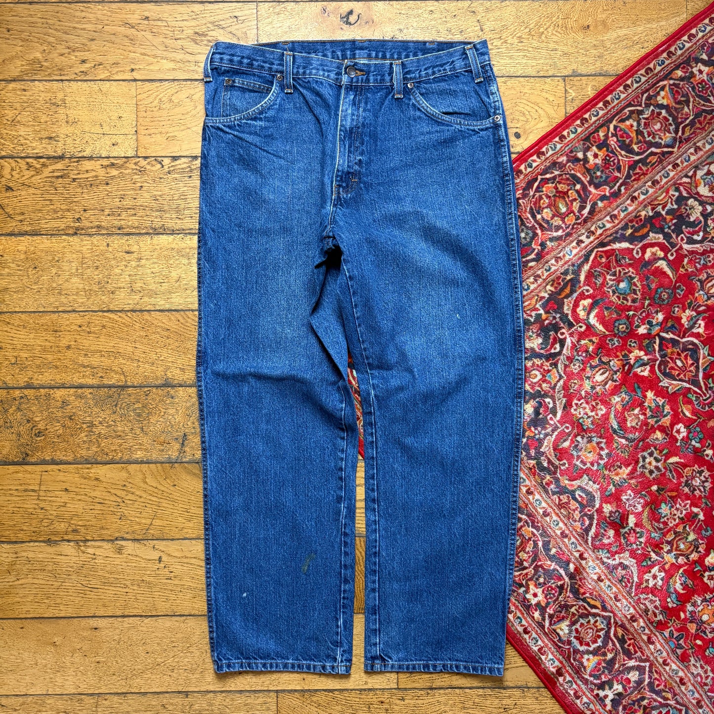Vintage Dickies Workwear Carpenter Baggy Blue Jeans - 38R