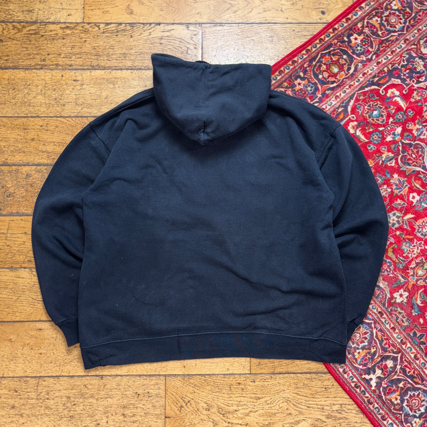 Vintage Thrasher Flames Black Skate Hoodie Sweatshirt - XL