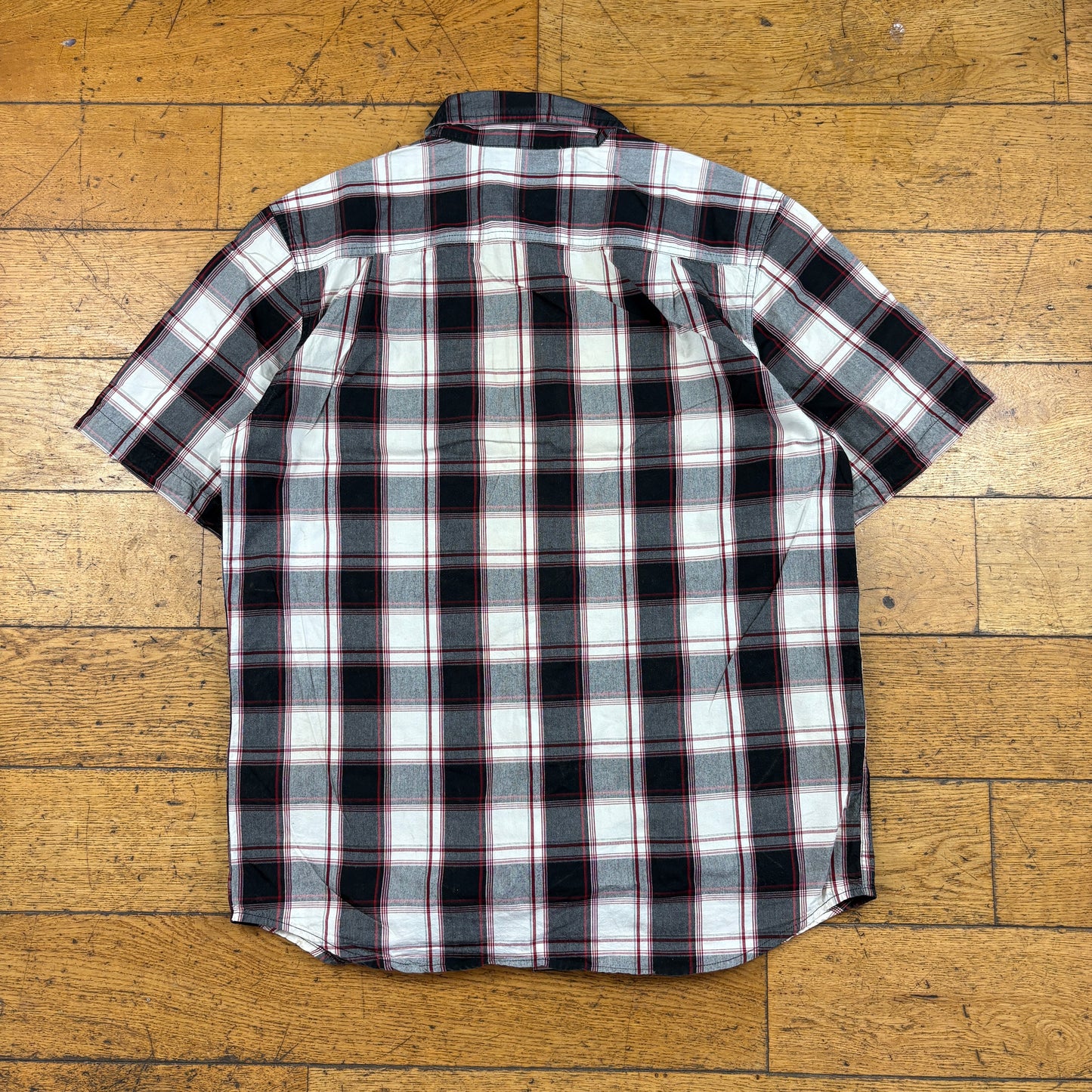 Vintage Carhartt Red Check Short Sleeve Workwear Shirt - M