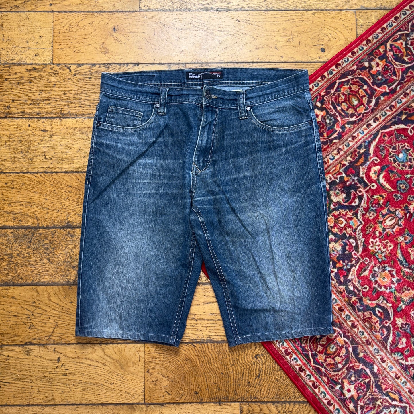 Vintage Blue Denim Shorts - 36