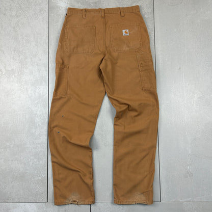 Vintage Carhartt Brown Workwear Carpenter Baggy Trousers - 32