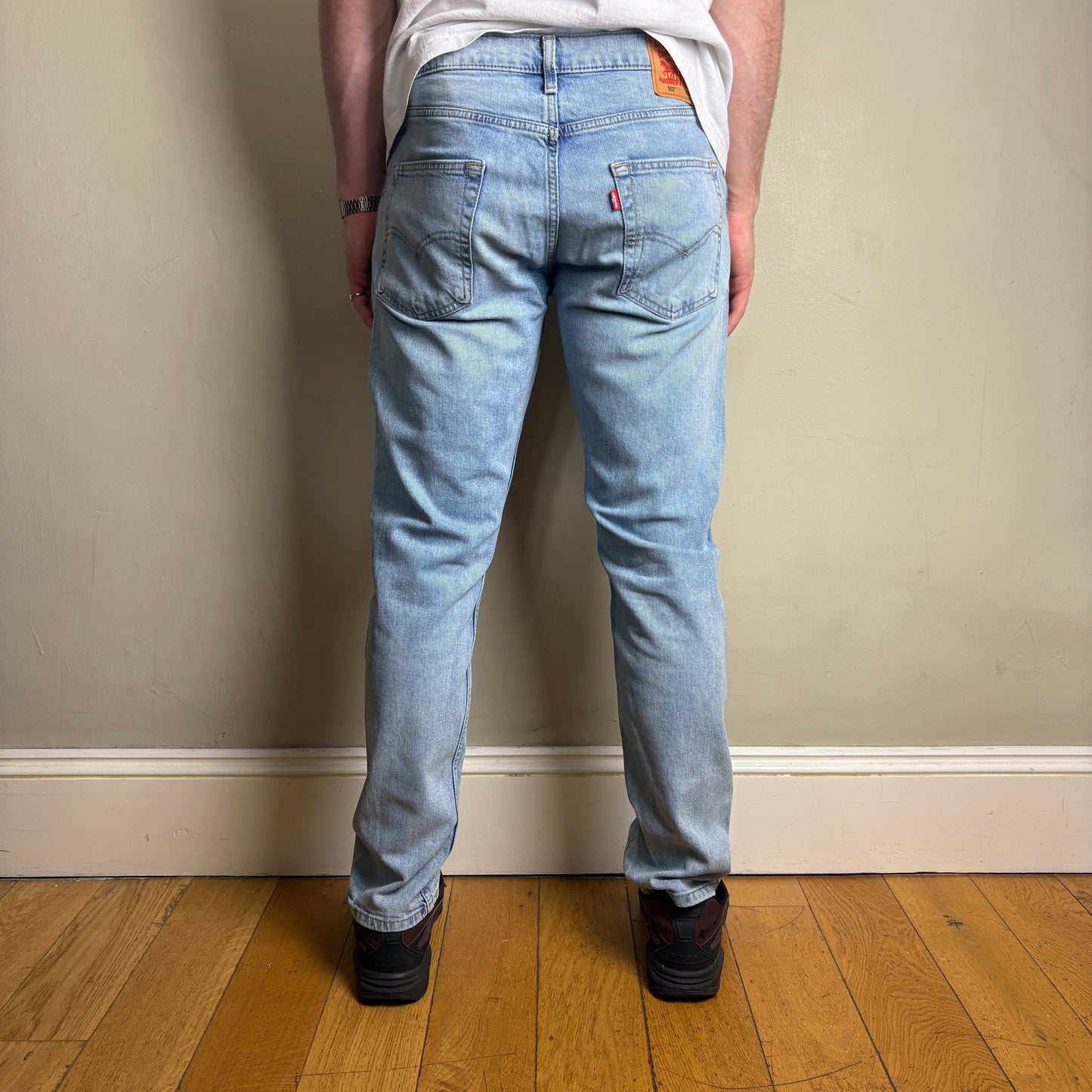 Vintage Levis 502 Straight Blue Denim Jeans - 34R