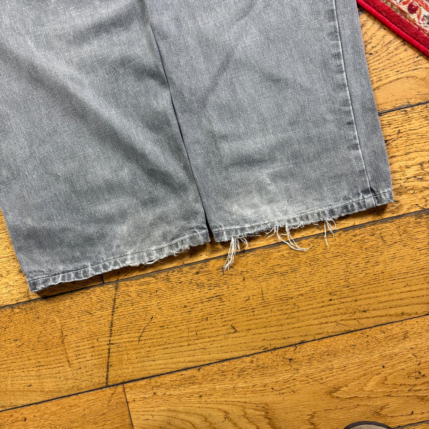 Vintage Enyce Grey Embroidered Y2K Hip Hop Baggy Jeans - 34