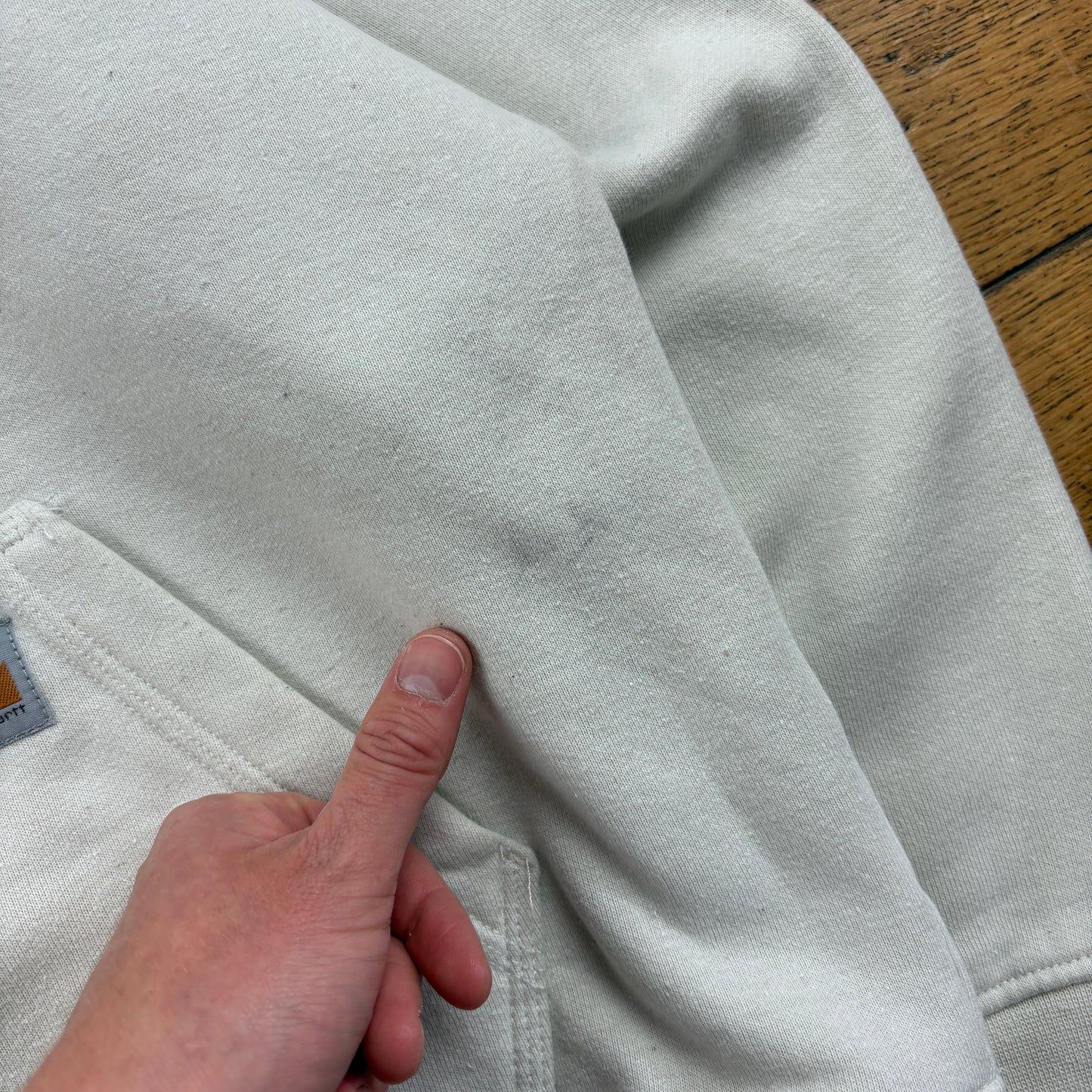Vintage Carhartt Womens White Hoodie Sweatshirt - XL