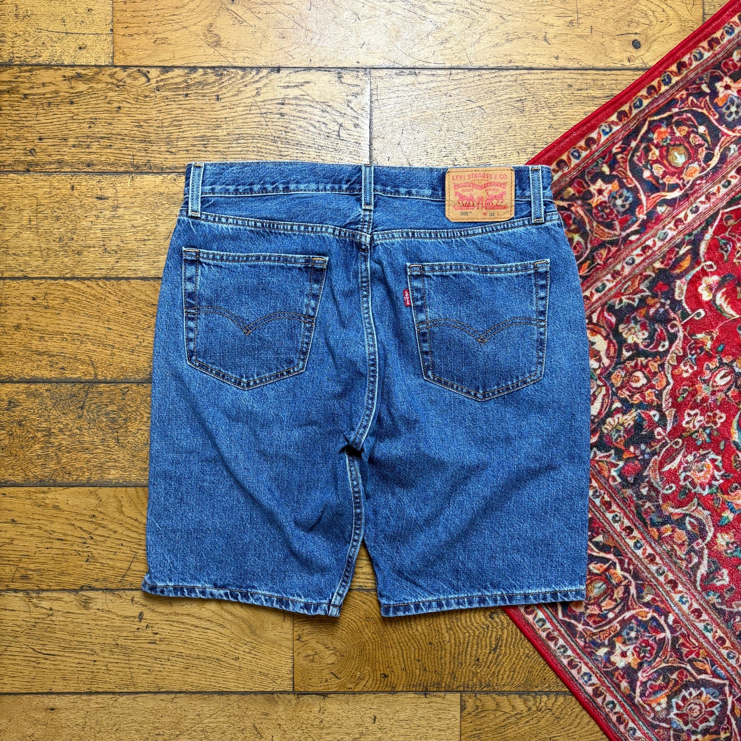 Vintage Levis 505 Blue Denim Shorts - 34