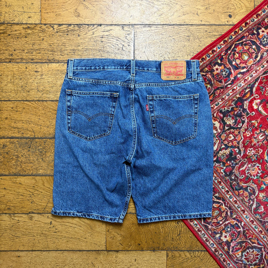 Vintage Levis 505 Blue Denim Shorts - 34