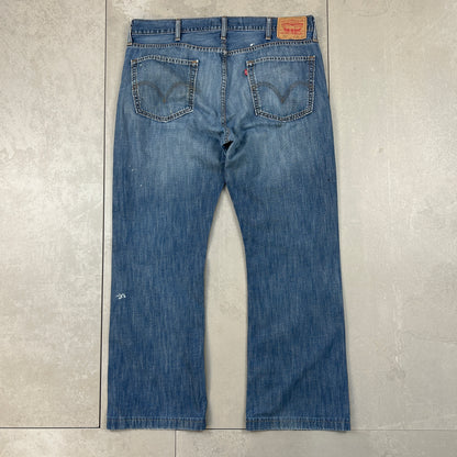 Vintage Levis 527 Bootcut Baggy Blue Denim Jeans - 38