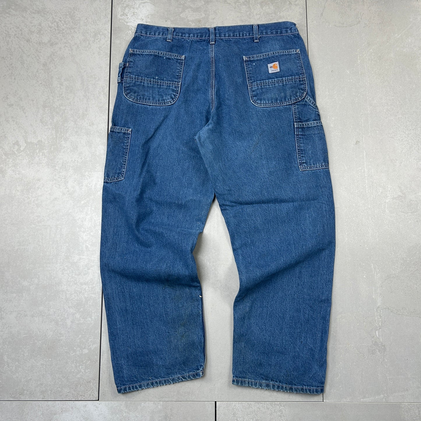 Vintage Carhartt Blue Workwear Carpenter Baggy Jeans - 40