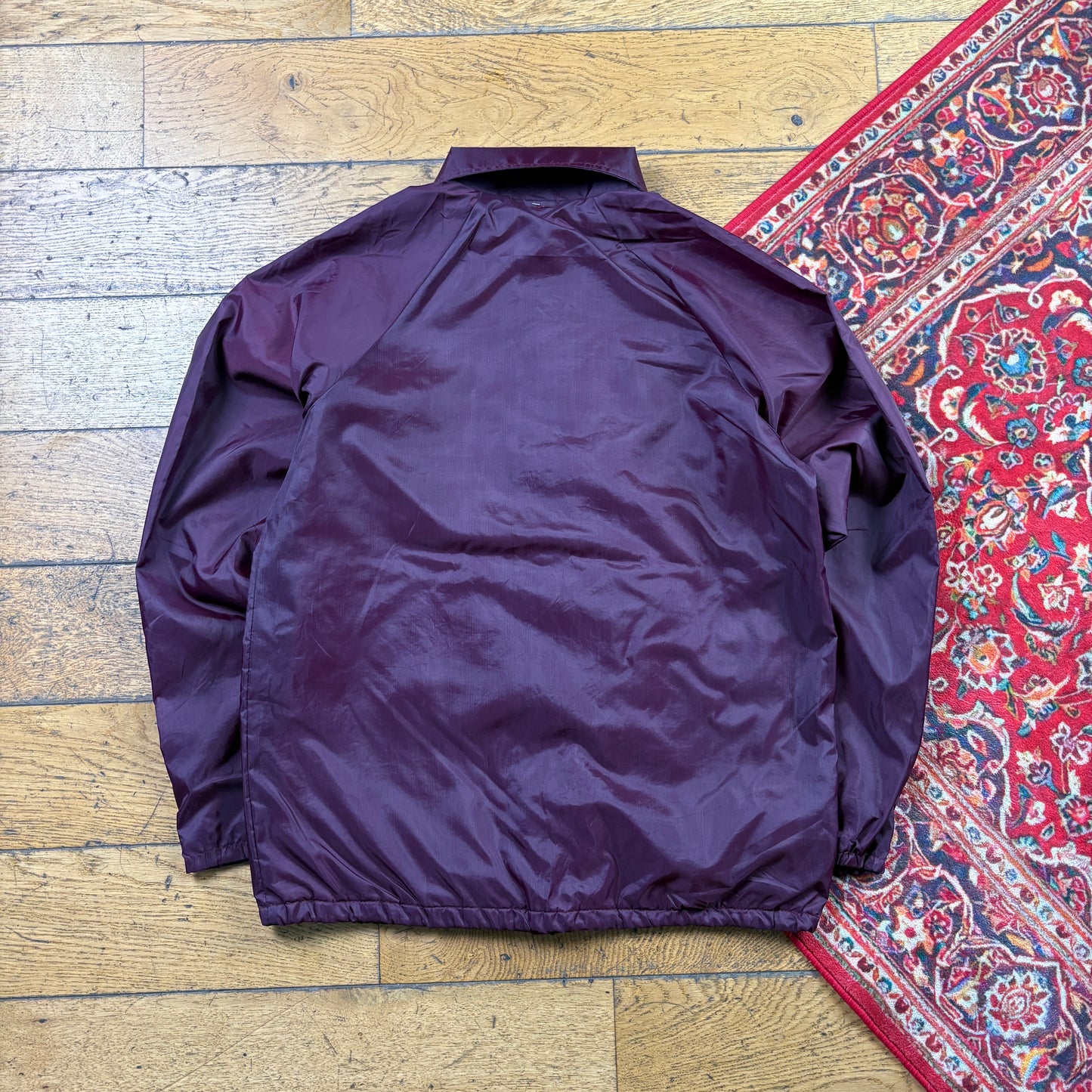 Vintage Burgundy Nylon Coach Harrington Jacket - S