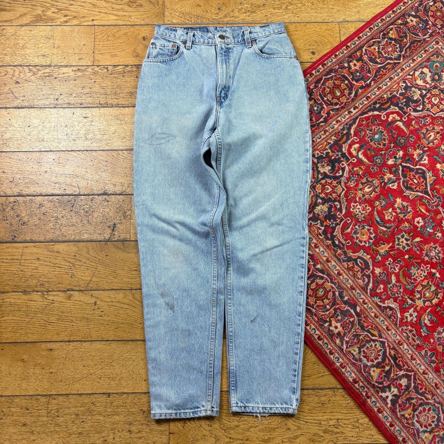 Vintage Levis 551 Tapered Relaxed Blue Denim Jeans - Size 10