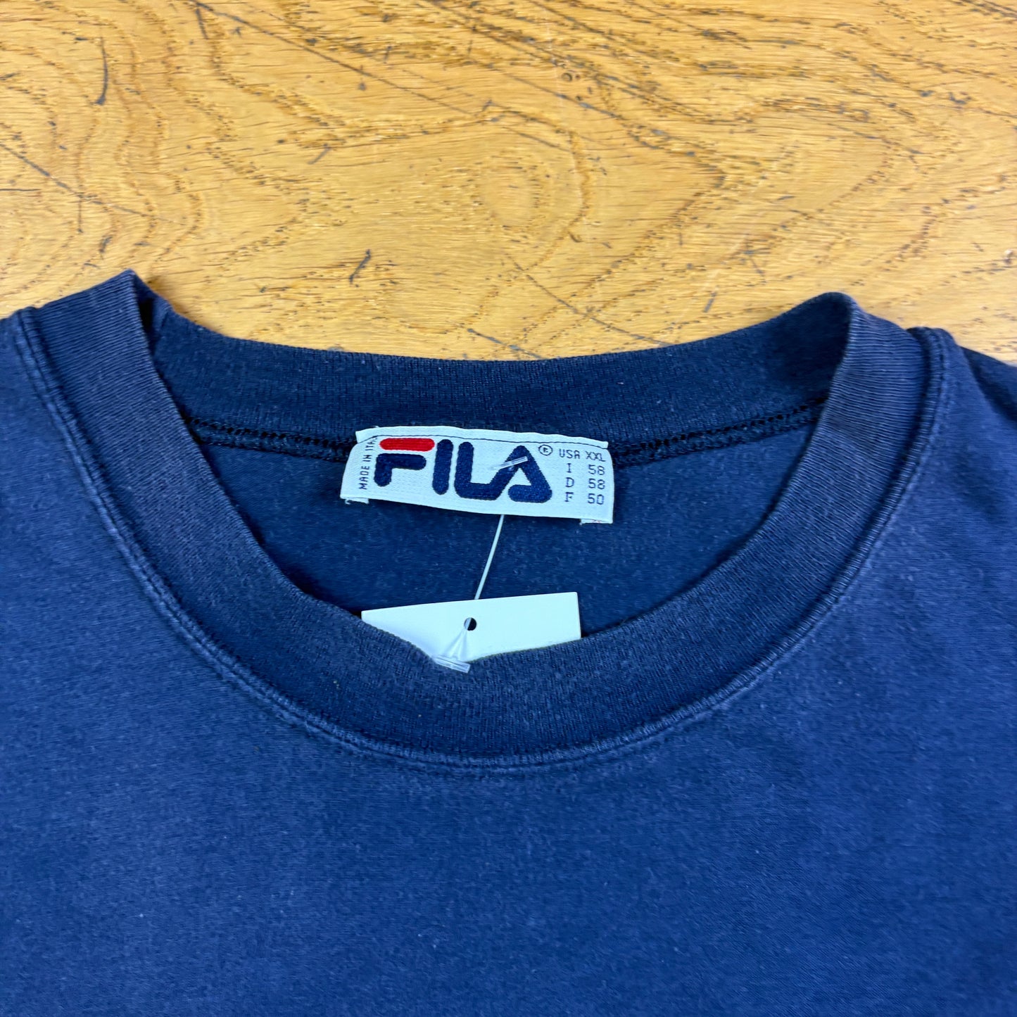 Vintage Fila Navy Graphic T-Shirt - L