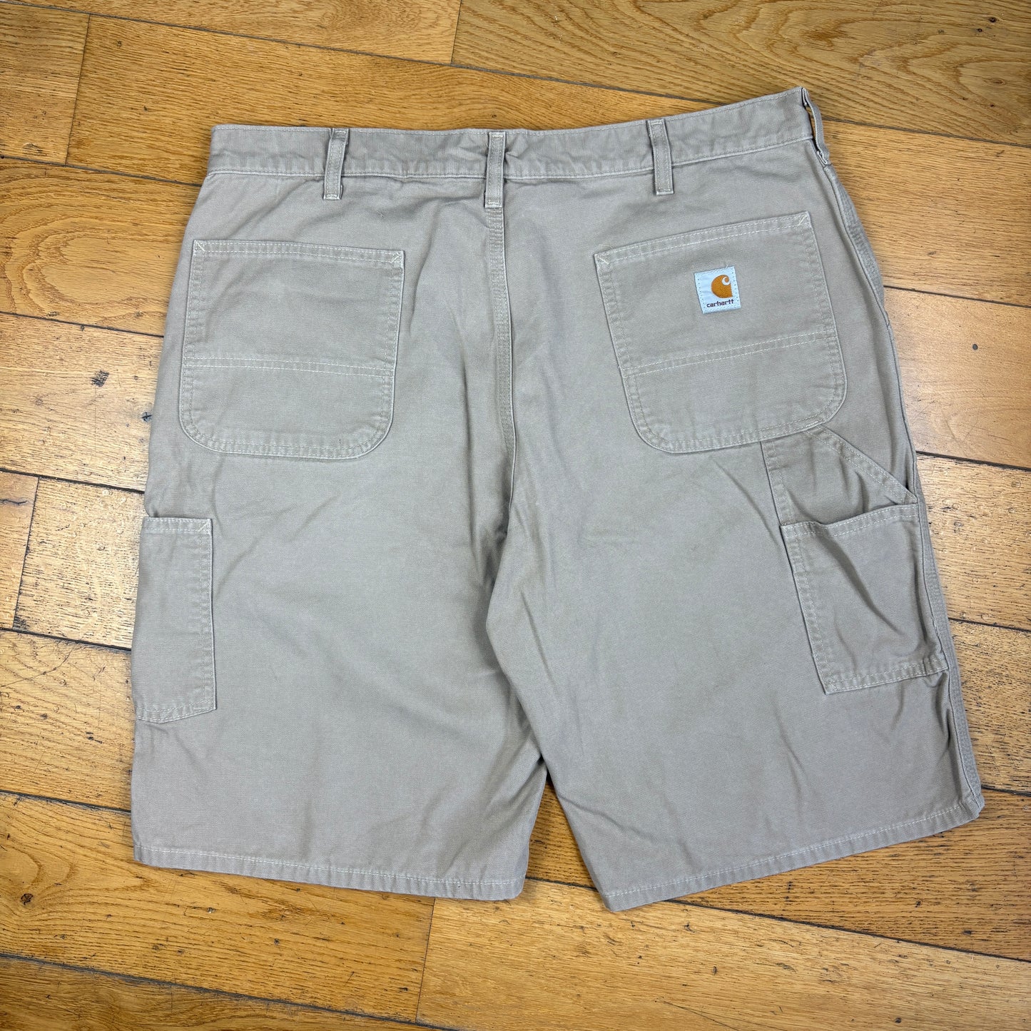 Vintage Carhartt Workwear Cream Baggy Carpenter Shorts - 38