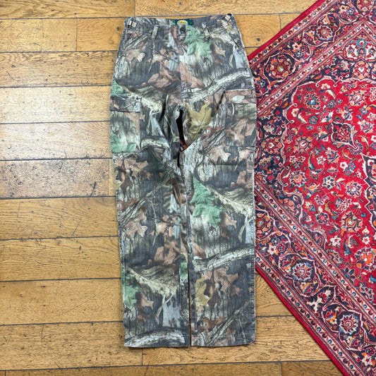 Vintage Real Tree Camo Green Hunting Workwear Trousers - 30