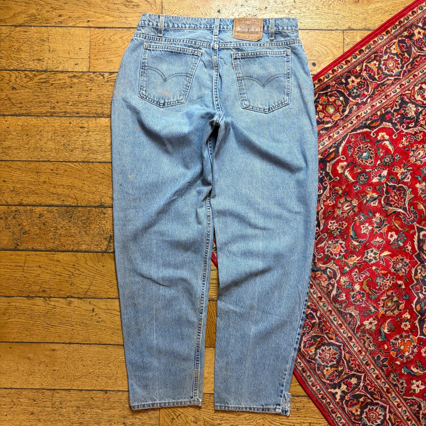 Vintage Levis 560 Baggy Tapered Orange Tab Blue Denim Jeans - 36R