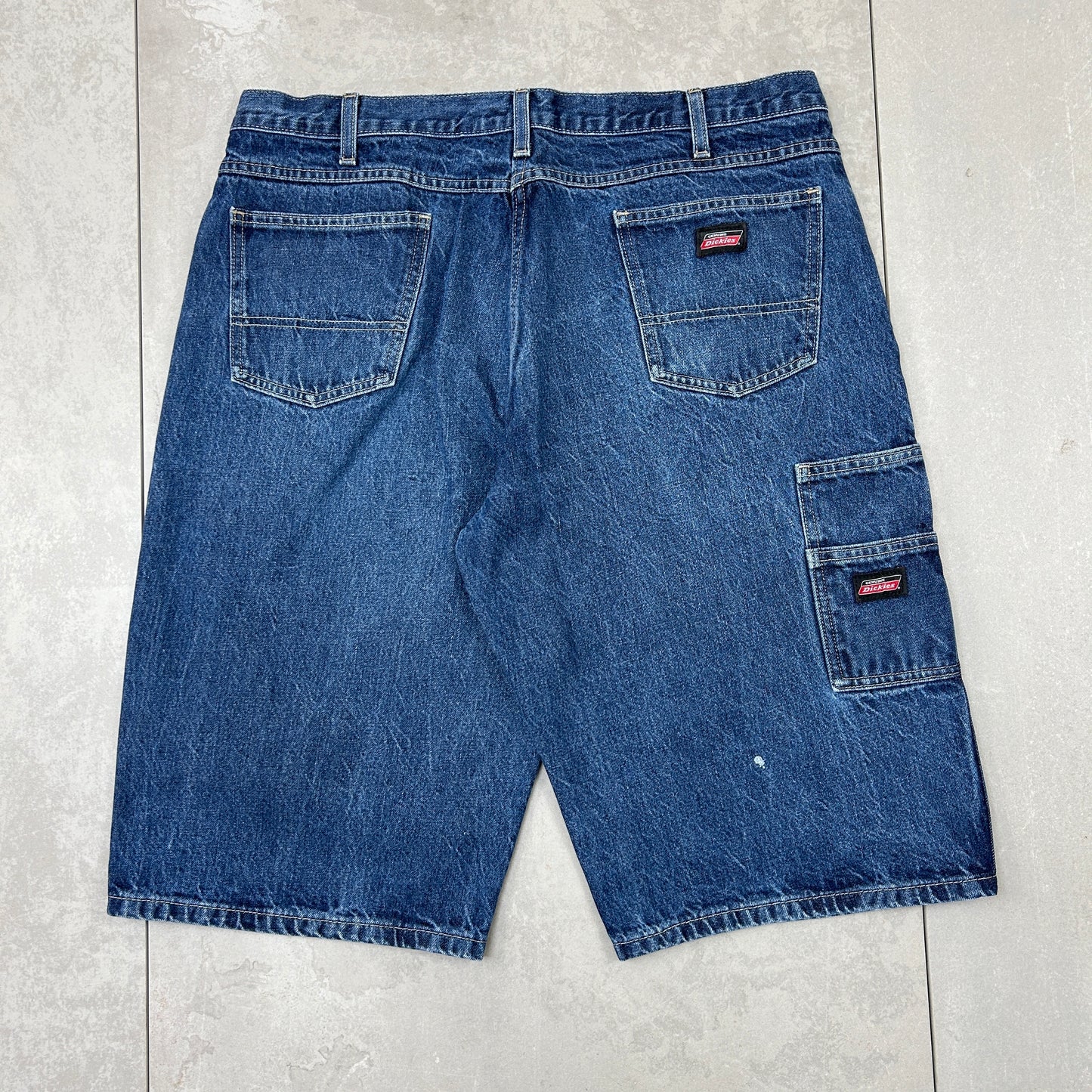 Vintage Dickies Workwear Carpenter Baggy Blue Shorts - 38