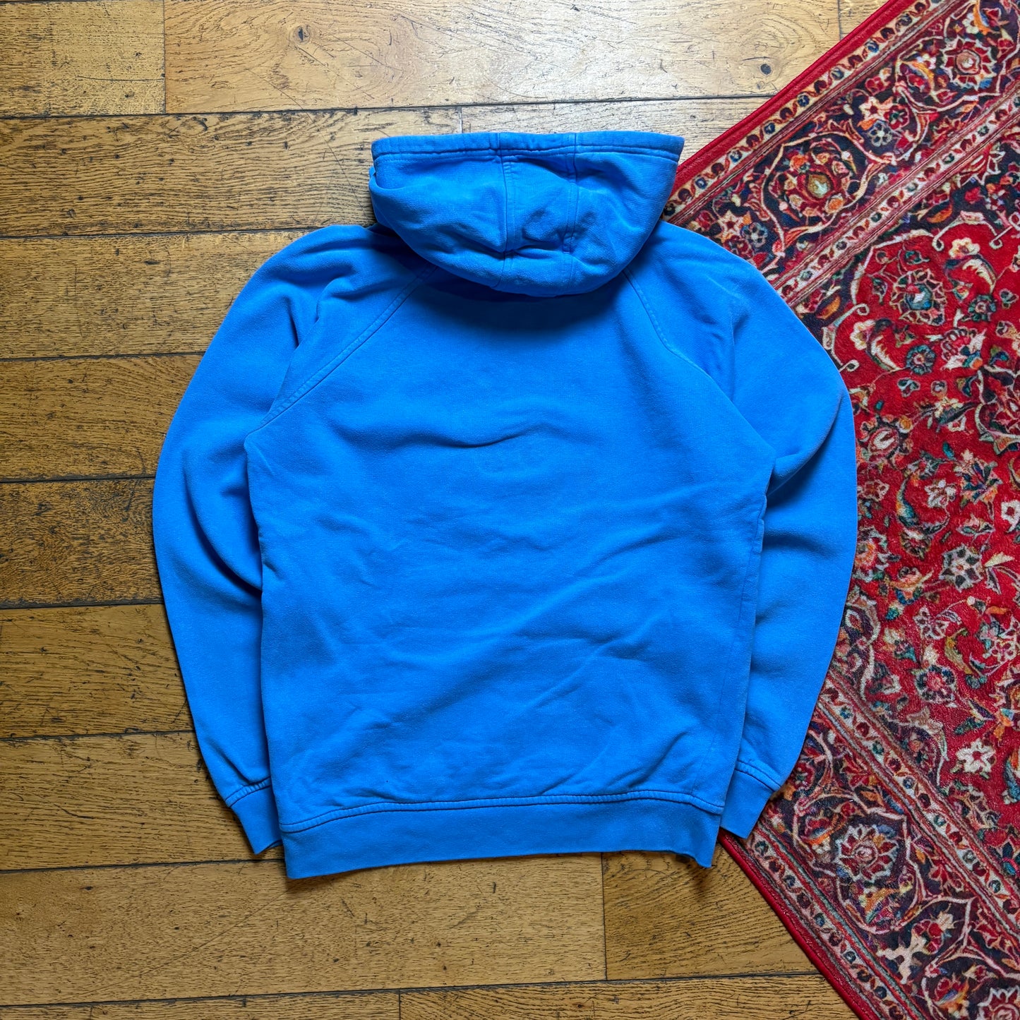 Vintage Helly Hansen Blue Hoodie Embroidered Sweatshirt - S