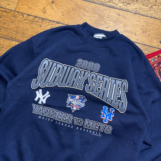 Vintage 2000 Puma MLB New York Yankees Navy Sweatshirt - M