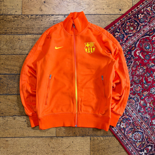 Vintage Barcelona Nike Football Orange Tracksuit Track Shell Jacket - S