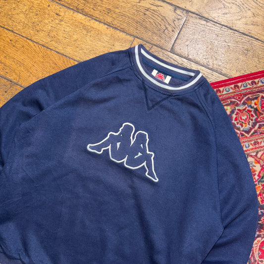 Vintage Navy Kappa Embroidered Sweatshirt - M
